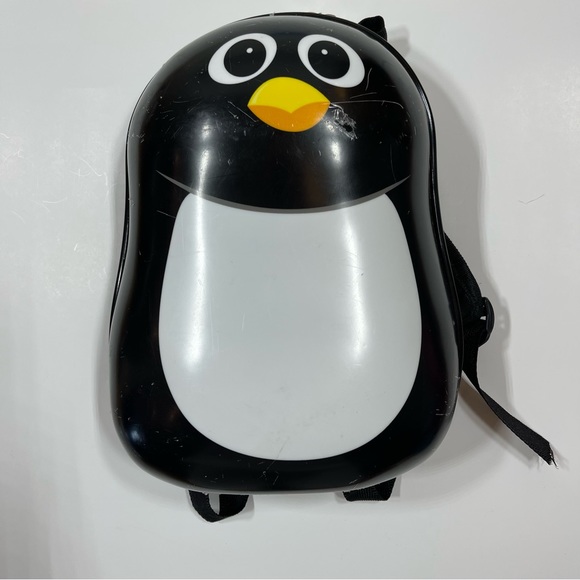 Black Penguin Hard Shell Travel Backpack - Picture 1 of 16